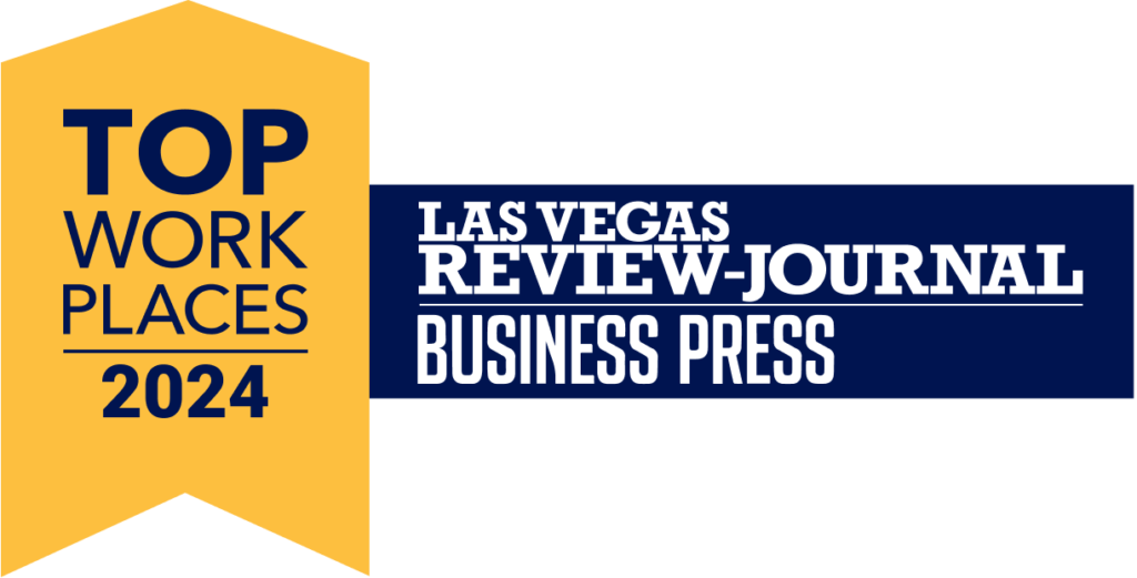 Las Vegas Review journal business press 2024 top places to work logo